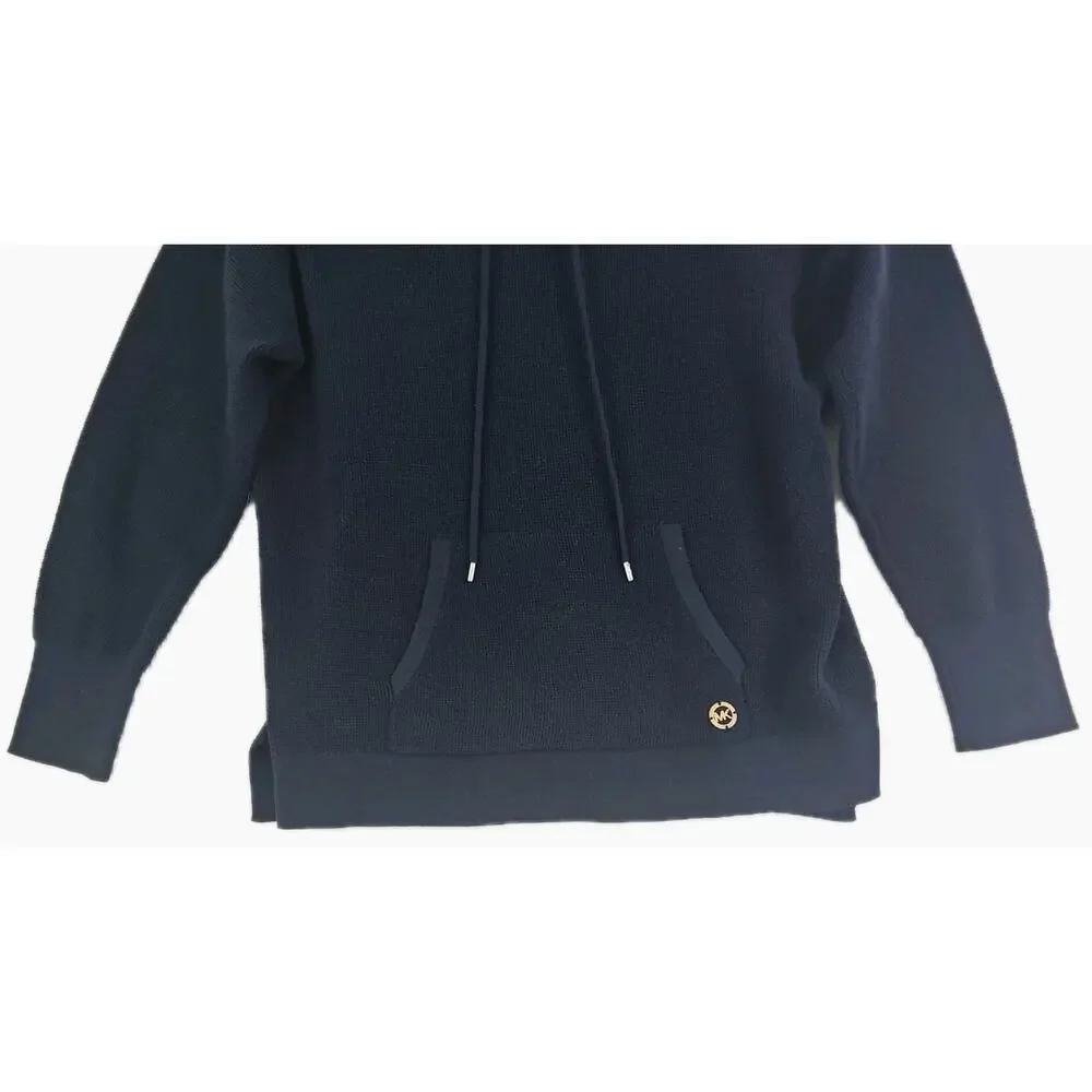Michael Kors ~Woman Size XL/TG~ Midnightblue Knit Hoodie Sweater NWT $110.00